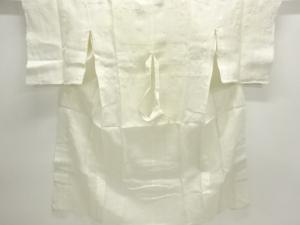 アンティーク　本麻透かし織　花模様長襦袢